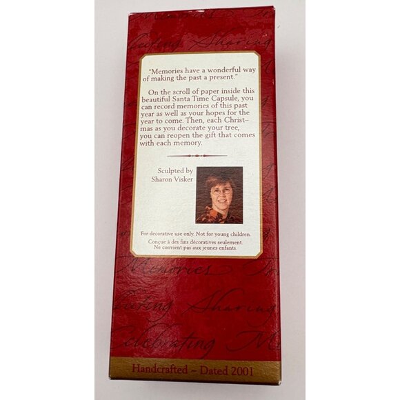 Hallmark Keepsake Christmas Ornament Santa Time Capsule with Scroll Inside 2001 - Picture 3 of 12